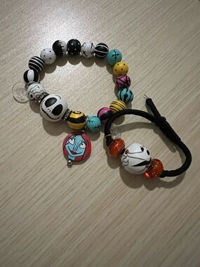 Nightmare Before Christmas Multicolor Beaded Stretch Bracelet Set